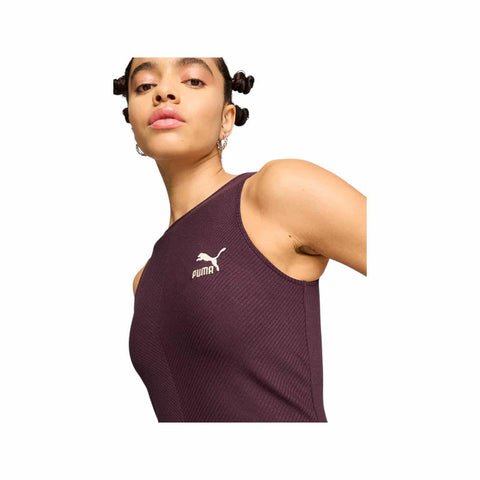 Puma Dress Classics Ribbed Midnight Plum