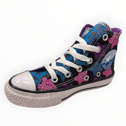 Converse School Kids Chuck Taylor All Star Hi Black Stars