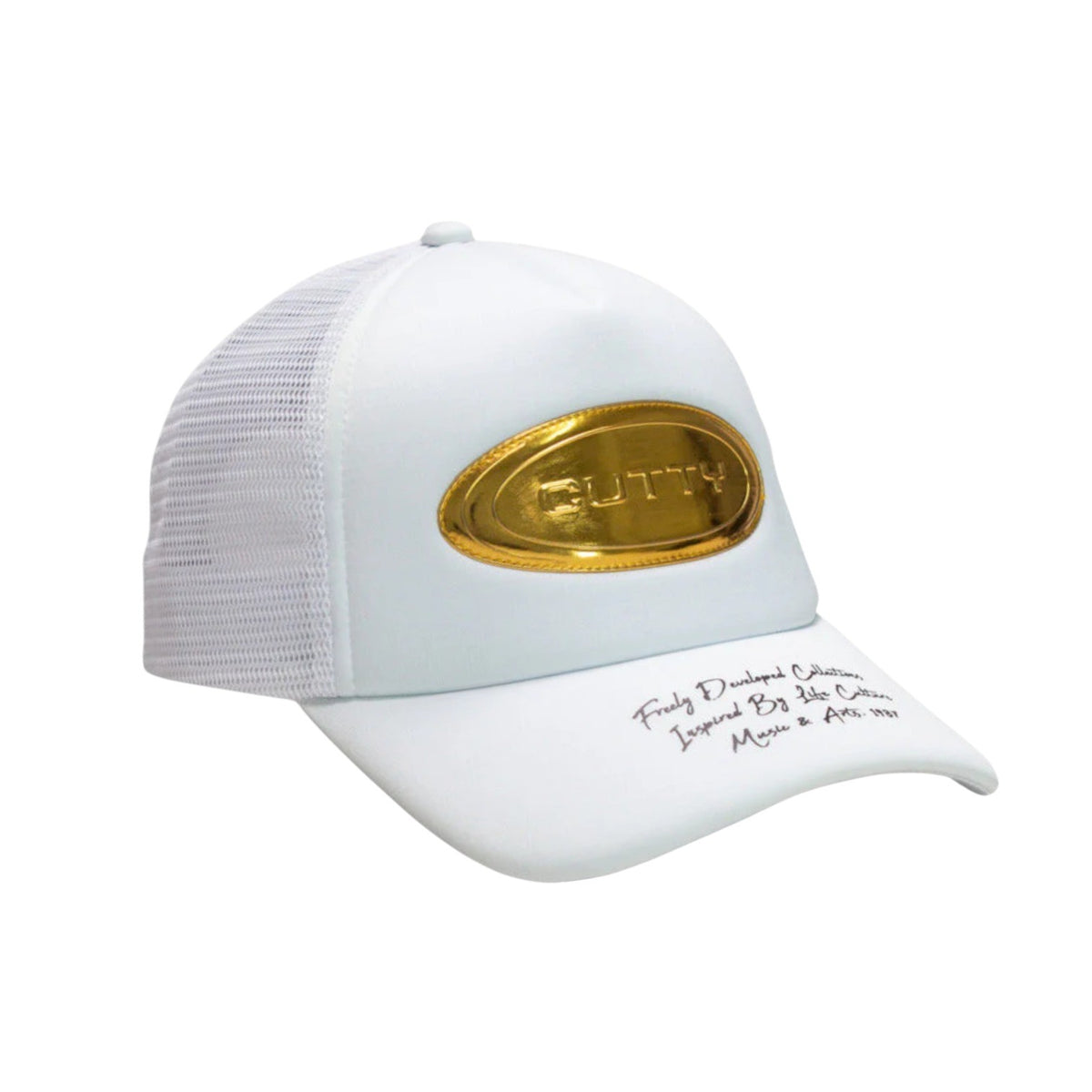 Cutty Gold Badge Trucker Cap White