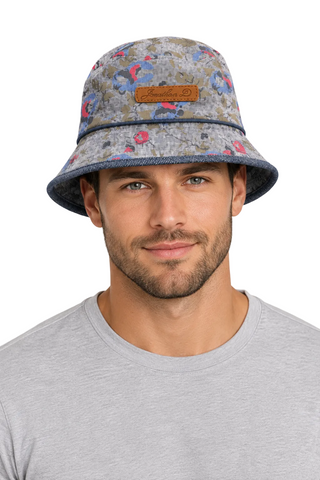 Jonathan D Bucket Hat Reversable Spring Denim