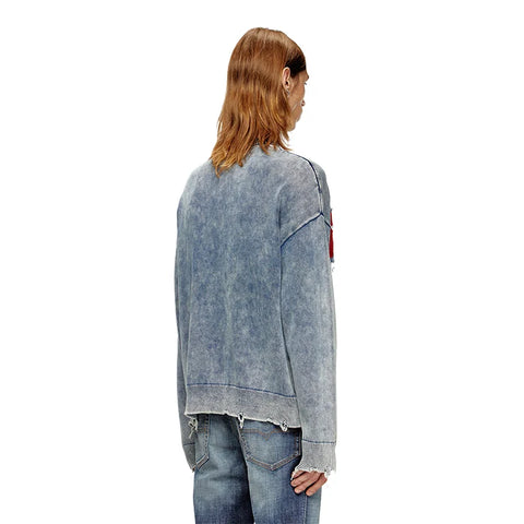 Diesel Knitwear K-Fronzi Logo Patch Blue