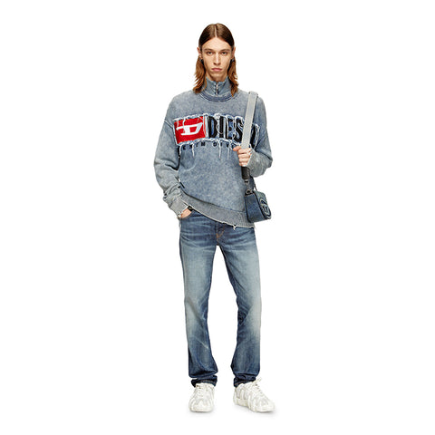 Diesel Knitwear K-Fronzi Logo Patch Blue