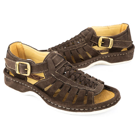 Omega Kgosi Midrid Suede Brown Sandals