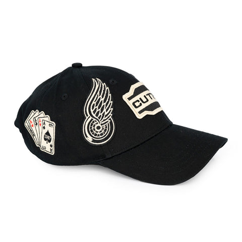 Cutty Triumph Curved Peak Cap – Black / Off-White