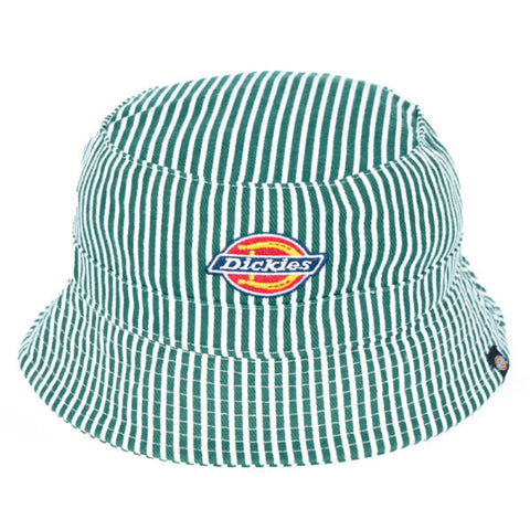 Dickies Bucket Hat Hickory Stripe Green/White