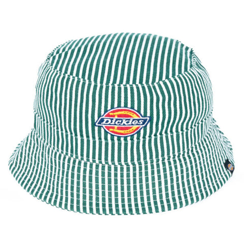 Dickies Hickory Stripe Bucket Hat – Green/White