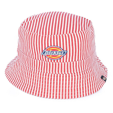 Dickies Bucket Hat Hickory Stripe Red/White