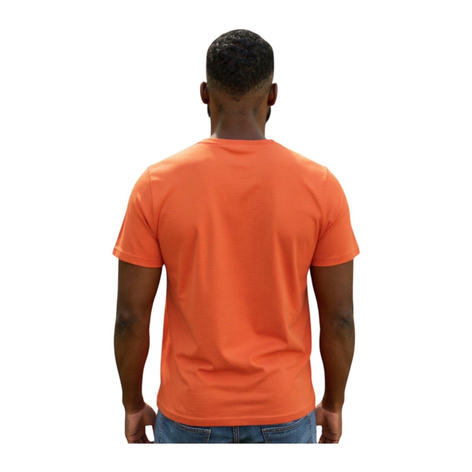 Polo Mens HD Logo Printed Short Sleeve T-Shirt – Orange Graphic Tee