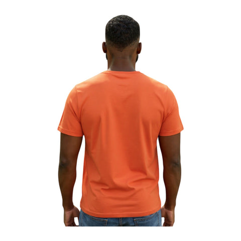 Polo Mens HD Logo Printed Short Sleeve T-Shirt – Orange Graphic Tee