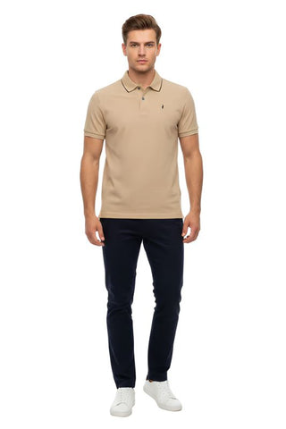 Polo Golfer Mercerized Button Camel