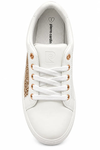 Pierre Cardin Kids Sneaker Taylor Glitter White And Rose