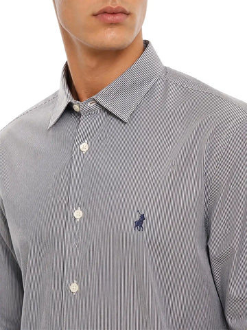 Polo Shirt Mens Long-Sleeve Yd Stripe Navy