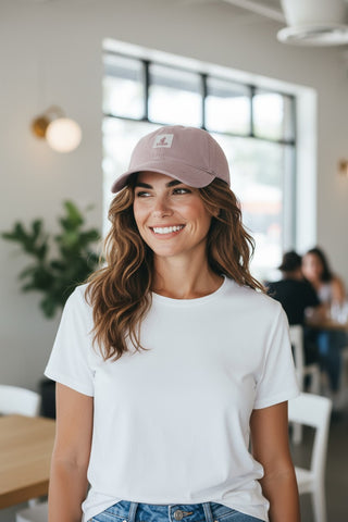 Polo 6 Panel Badge Peak Cap Burgundy – Adjustable Cotton Baseball Cap
