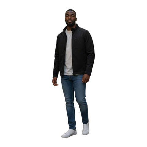 Polo Mens PJC LS Quilted Biker Jacket – Black Classic Rider Style