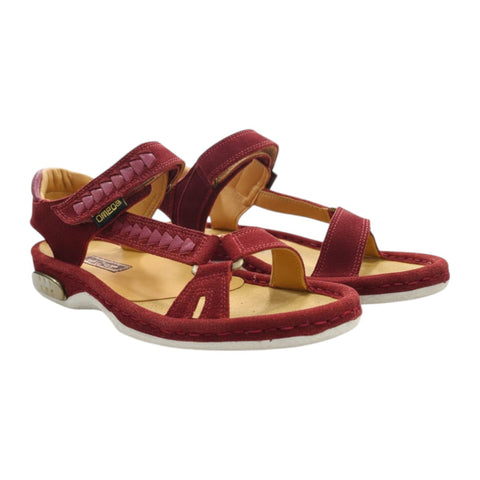 Omega Sjava Midris Valentino Suede Red Sandals