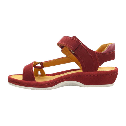 Omega Sjava Midris Valentino Suede Red Sandals