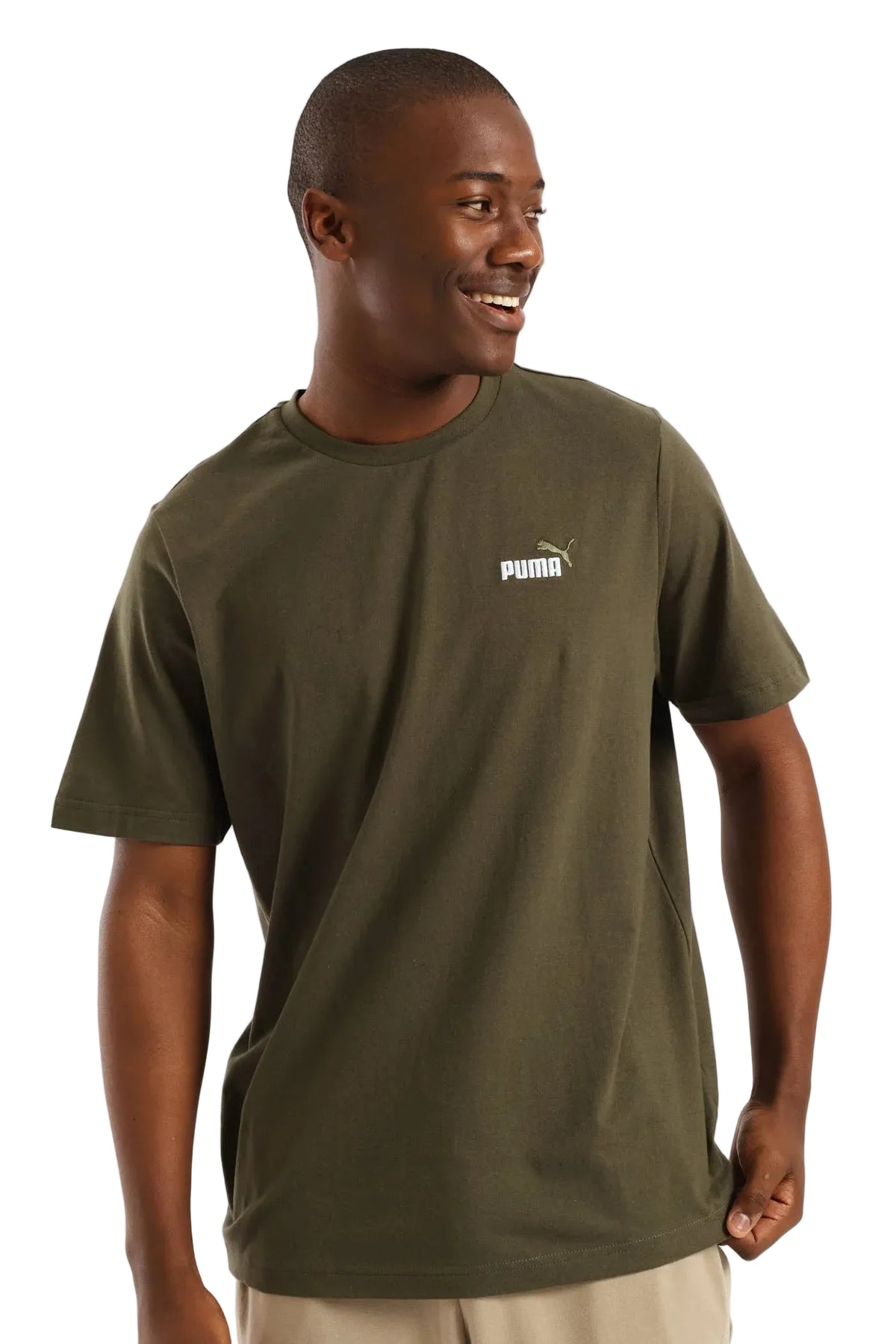 Puma T-Shirt Essential Small Logo Dark Olive