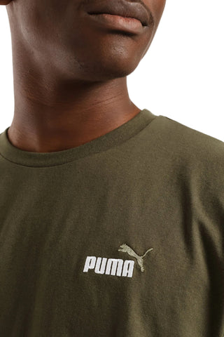 Puma T-Shirt Essential Small Logo Dark Olive