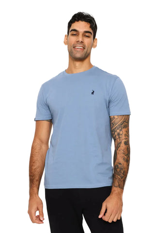 The Polo Essential Crew Neck Tee – Slate Blue