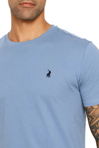 The Polo Essential Crew Neck Tee – Slate Blue
