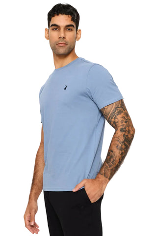 The Polo Essential Crew Neck Tee – Slate Blue