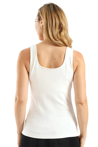 Polo T-Shirt Ladies Sleeveless Emma Soft Tank Off White