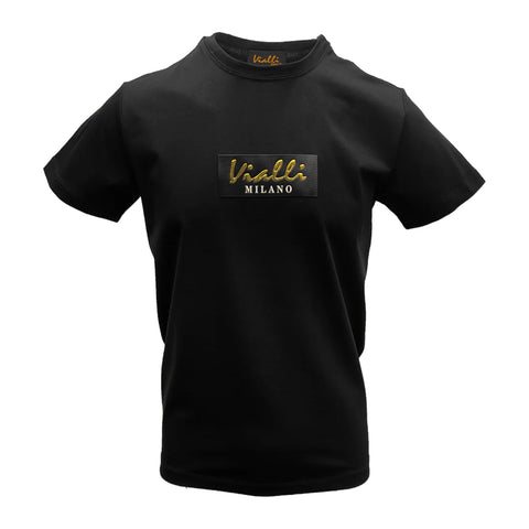 Vialli Lagos Black Men’s T-Shirt – Premium Cotton Vialli Tee