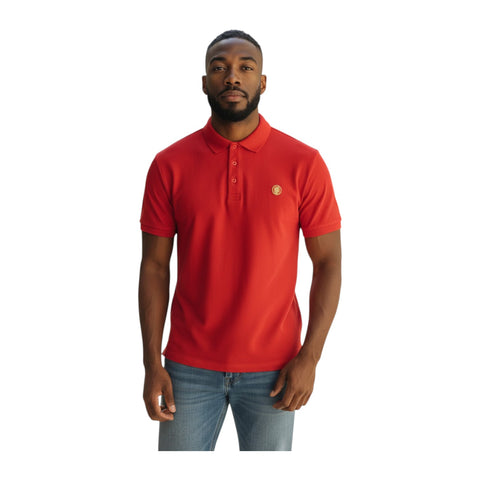Vialli Lanni Golf Shirt | Red - High-Performance Polo for Men