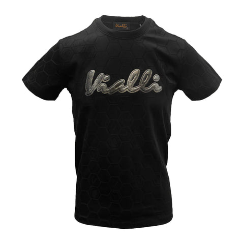 Vialli Lectra Black Men’s T-Shirt – Premium Cotton Tee