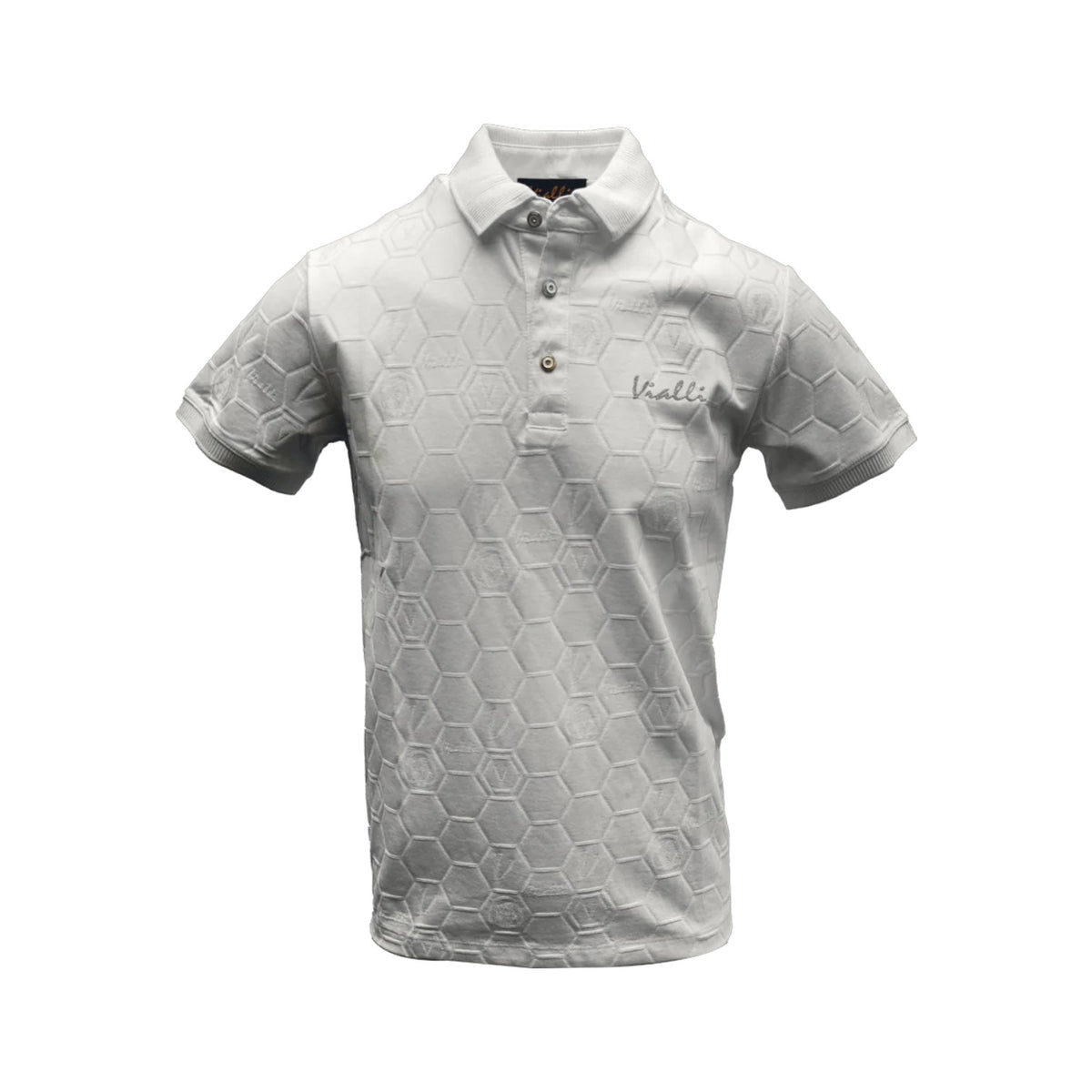 Vialli Leggo Golf Shirt | Off White - Stylish & Comfortable Golf Polo for Men