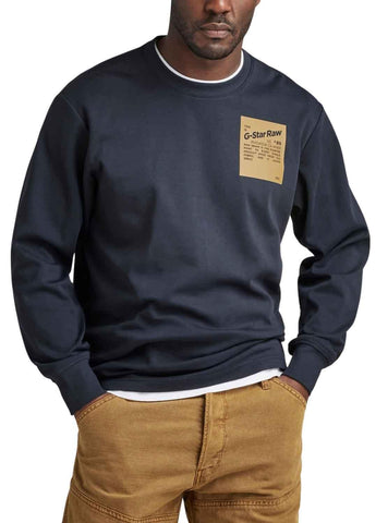 G Star Crew L/S Embro Graphic Black