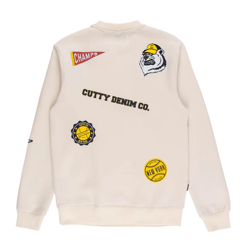 Cutty Beam Patchwork Crew Neck Sweater