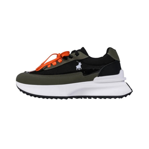 Polo Sneaker Nylon Logo Runner Olive