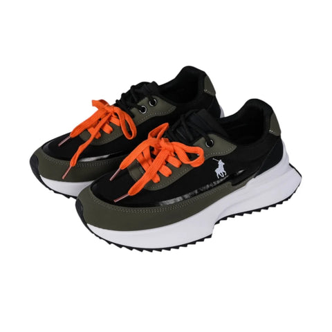 Polo Sneaker Nylon Logo Runner Olive