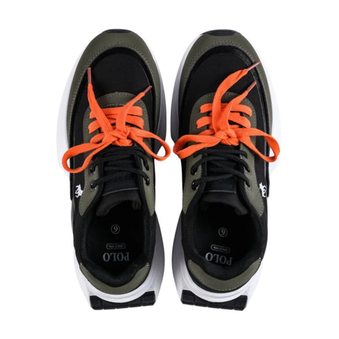 Polo Sneaker Nylon Logo Runner Olive