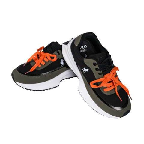 Polo Sneaker Nylon Logo Runner Olive