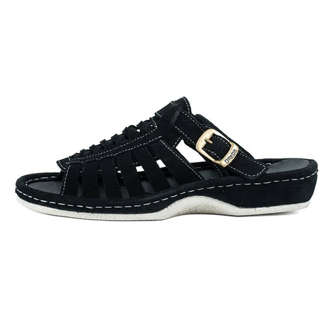 Omega Sandals Midrid Suede Black