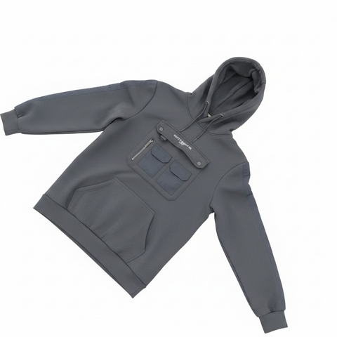 Cutty Sweattop Hoody Perez Steel Blue