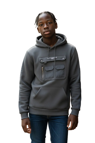 Cutty Sweat Top Hoodie Perez Steel Blue