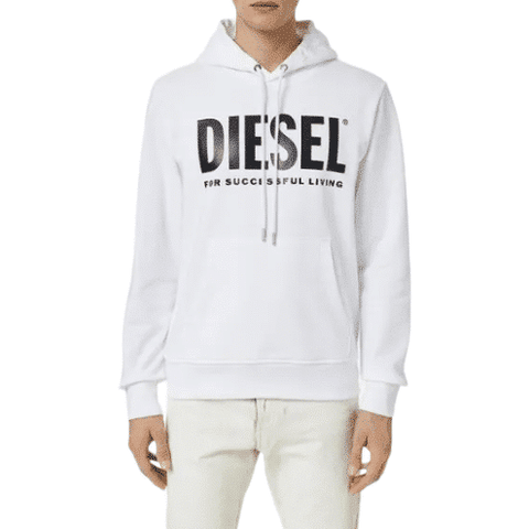 Diesel Hoodie Mens White
