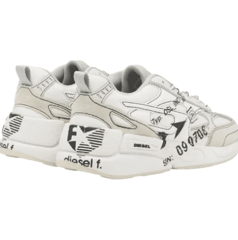White Diesel Sneaker Sport Printed