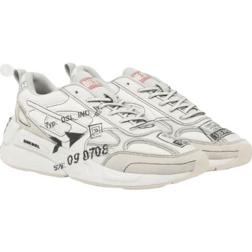 White Diesel Sneaker Sport Printed