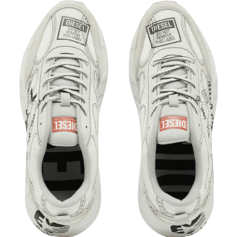 White Diesel Sneaker Sport Printed