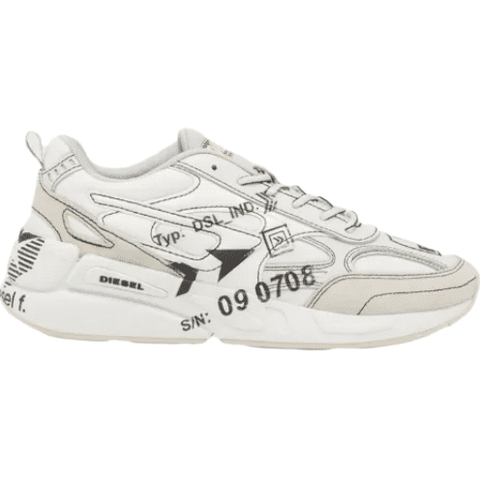 White Diesel Sneaker Sport Printed