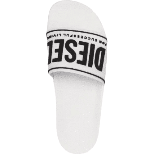 Diesel Mayemi Pool Slides 3D Logo - White/Black