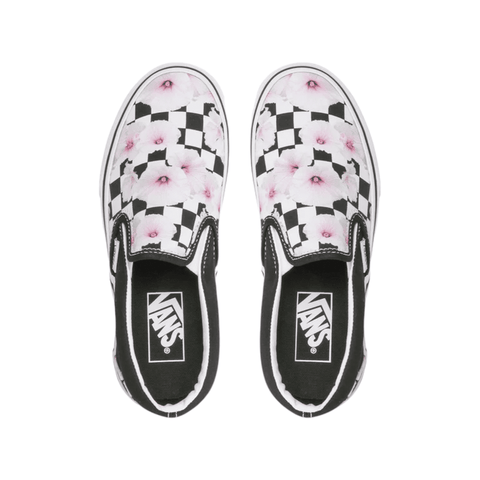 Vans Classic Slip-On Hibiscus Check Black/White/Pink