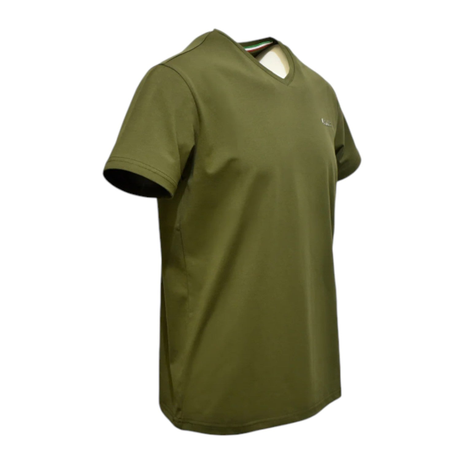 Vialli Bold V-Neck T-Shirt - Olive