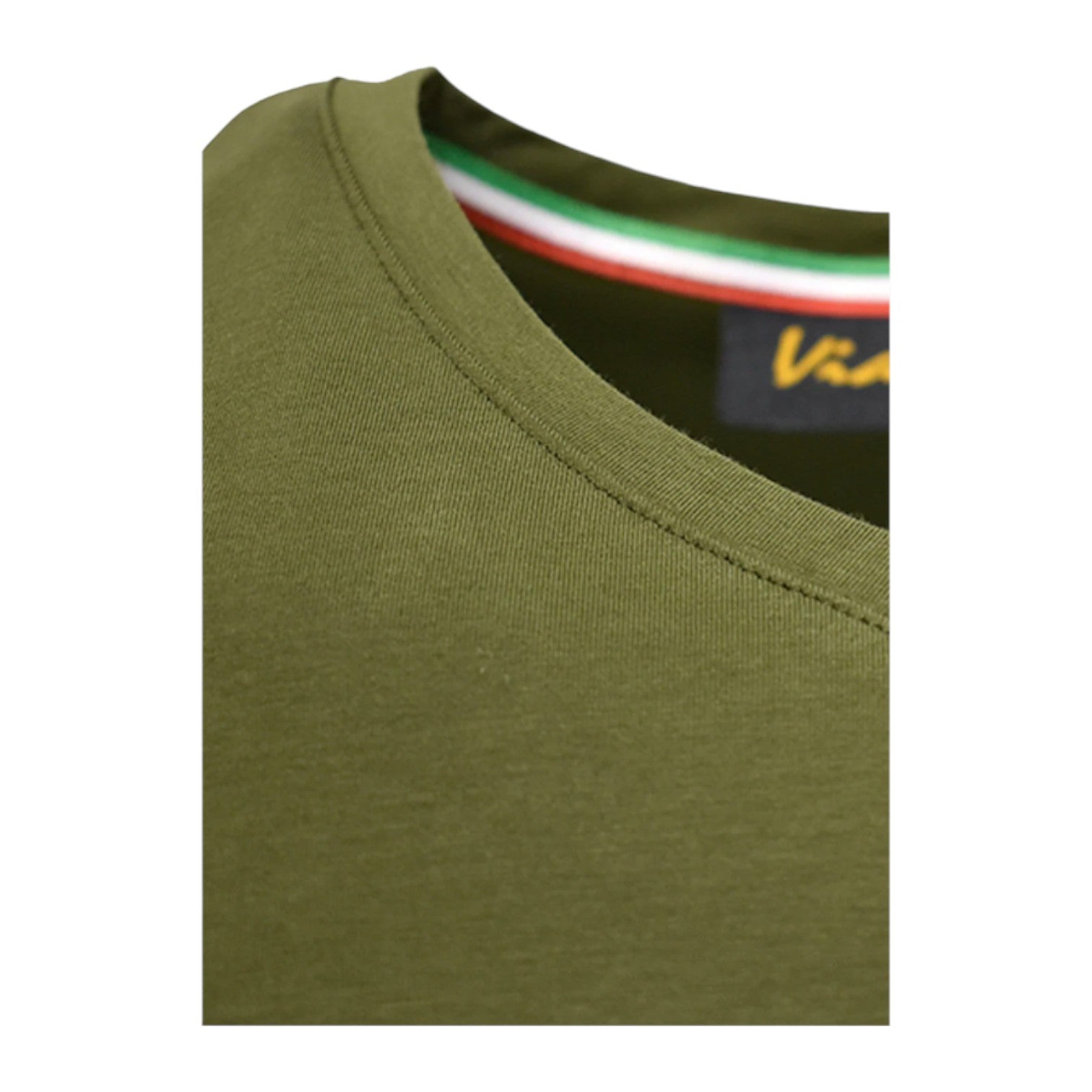 Vialli Bold V-Neck T-Shirt - Olive