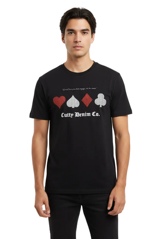 The Cutty Crew CBlackjack Sparkle Jet Black T-Shirt