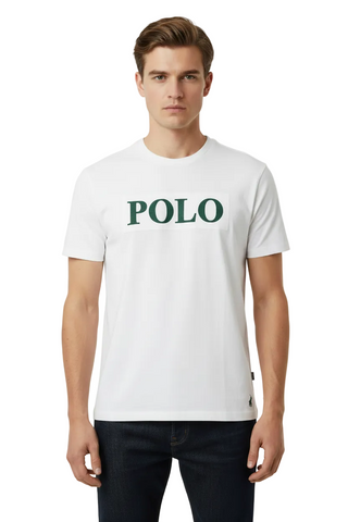 Polo T-Shirt Logo White